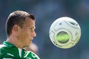 Der St. Galler Stjepan Kukuruzovic verabschiedet sich wohl in Richtung Genfersee. (Bild: Benjamin Manser)