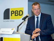 Höchste Zeit für eine fortschrittliche und vernünftige Politik: BDP-Präsident und Nationalrat (GL) an der Delegiertenversammlung in Genf. (Bild: KEYSTONE/MARTIAL TREZZINI)