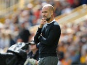 Kritischer Blick: Pep Guardiola beobachtet seine Spieler im Spiel gegen Aufsteiger Wolverhampton (Bild: KEYSTONE/AP/RUI VIEIRA)