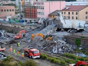   The highway bridge in Genoa collapsed on 14 August after a heavy thunderstorm. 43 people died. (Photo: KEYSTONE / AP ANSA / LUCA ZENNARO) 