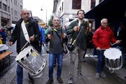Auch die Gäste sorgten für Stimmung, im Bild Guggenmusig Pilatusgeister Luzern. (Bild: Werner Schelbert (25. August 2018)