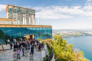 Die Pressekonferenz auf dem Bürgenstock. (Bild: Roger Grütter)