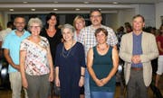 Die gesamte Kirchenvorsteherschaft: Kirchen-Vorsteher, von links: Thomas Russenberger, Inge Bürgin, Jael Mascherin, Brigitta Lampert (Präsidentin), Irina Sutter, Thomas Lüders (neu), Tanja Schum (neu), Gottfried Spieth (Pfarrer). (Bilder: Dieter Ritter)
