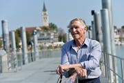 Zurück in der alten Heimat: Marcel Trost auf dem Anlegesteg der Schweizerischen Bodensee Schifffahrt in Romanshorn. (Bild: Donato Caspari)