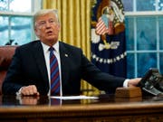 US-Präsident Donald Trump und Mexikos Präsident Enrique Peña Nieto haben ihre Streitigkeiten zum nordamerikanischen Freihandelsabkommen (Nafta) weitgehend beigelegt. (Bild: KEYSTONE/AP/EVAN VUCCI)