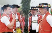 Appenzeller Landwirte und Sennen am «Bäklen». (Bild: Regina Kühne/KEY (Rehetobel, 25. September 2009))