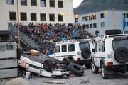 Tag der offenen Tür bei Swissint aus Anlass von 25 Jahren UNO-Einsätze. (Bild: Maria Schmid (Stans, 25. Oktober 2014))