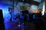 «Obacht Obacht» bei ihrem Auftritt bei Musig idä Stadt 2017. (Bild: Chris Marty)