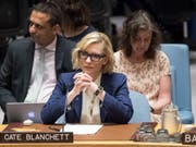 Hollywood-Star Cate Blanchett hat vor dem Uno-Sicherheitsrat zu mehr Engagement für die Rohingya-Flüchtlinge in Bangladesch aufgerufen. (Foto: Mary Altaffer/AP) (Bild: KEYSTONE/AP/MARY ALTAFFER)