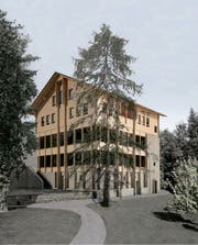 So soll das neue Gasthaus Hergiswald aussehen, sobald es fertig ist. (Bild: PD)