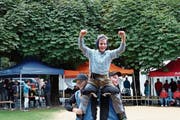Janis Arnold aus Schattdorf freut sich über den Kategoriensieg. (Bild: PD, Einsiedeln, 25. August 2018)