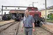 Präsident Marcel Anderhub, hier vor der Remise, freut sich auf das Festwochenende. Bild: Corinne Glanzmann (29. August 2016)