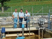 Experten für ARA-Fragen: Betriebsleiter Patrick Holderegger, Thomas Thym und Hansruedi Messmer. (Bild: Martin Schneider)