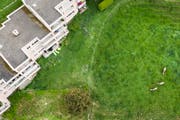 Bebautes und unbebautes Land in einem Quartier der Stadt St.Gallen. (Bild: Benjamin Manser)