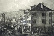 1854 eröffnet Christian Fischbacher am Oberen Graben 22 in St. Gallen sein erstes Geschäft. (Bild: PD)