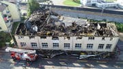 Die Maschinenfabrik wurde total zerstört. (Bild: Kapo Schwyz)