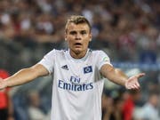 0:3-Heimniedelage gegen Holstein Kiel: Kein optimaler Saisonstart für den Schweiz Mittelfeldspieler Vasilije Janjicic mit dem Bundesliga-Absteiger Hamburger SV (Bild: KEYSTONE/EPA/SRDJAN SUKI)