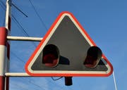 Warnsignal für Bahnübergänge. (Symbolbild: Reto Martin)