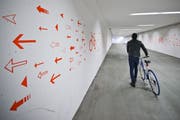 Dieser Teil des alten Posttunnels ist heute schon für Velos geöffnet. (Bild: Dominik Wunderli, 28. Oktober 2014)