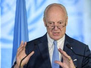 Der Uno-Sondergesandte für Syrien, Staffan de Mistura, befürchtet den Einsatz von chemischen Waffen bei einem möglichen Kampf um die Provinz Idlib. (Bild: Keystone/MARTIAL TREZZINI)