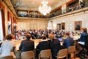 Die letzte Grossratssitzung unter Präsidentin Heidi Grau Ende Mai 2018. (Bild: Donato Caspari)