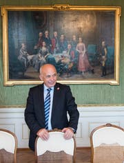 Bundesrat Ueli Maurer will beim Rahmenabkommen nicht «jufle». (KEYSTONE/Peter Schneider)