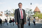 Will im nächsten Frühling seine vierte Amtsperiode starten: Regierungsrat Marcel Schwerzmann. Bild: Corinne Glanzmann (Luzern, 13. April 2017)