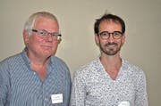 Die Referenten Werner Riedweg (links) und Ivo Willimann von der Hochschule Luzern. (Bild: Birgit Scheidegger (Sachseln, 29. August 2018))