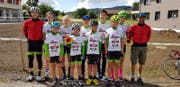 Die Delegation der IG Radsport Uri an den Innerschweizer Strassenmeisterschaften in Rickenbach. (Bild: PD)