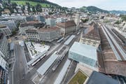 Mit einem grossen Fest weiht die Stadt St. Gallen den neuen Bahnhofplatz und den umgebauten Hauptbahnhof ein. (Bild: Hanspeter Schiess/29. August 2018)