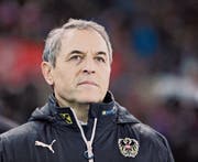 Der frühere Österreicher Nationaltrainer und St. Galler Meistercoach Marcel Koller bestreitet sein erstes Cup-Spiel mit dem FC Basel in Montlingen. (Bild: Archiv/ky)