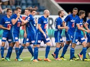 Die Luzerner sind endlich auch in die Meisterschaft gestartet (Bild: Keystone/URS FLUEELER)