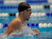 Jérémy Desplanches qualifizierte sich über 200 m Lagen als Sechster für die Halbfinal an der EM in Glasgow (Bild: KEYSTONE/PATRICK B. KRAEMER)