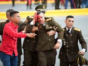 Verletzter venezolanischer Armee-Angehöriger nach dem angeblichen Anschlagsversuch auf Präsident Maduro in Caracas. (Bild: KEYSTONE/AP Xinhua)