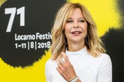 Die 56-jährige Meg Ryan wirkt in Locarno völlig unbeschwert. (Bild: Alexandra Wey/KEY (Locarno, 4. August 2018))