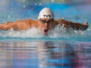 Jérémy Desplanches zog über 200 m Lagen als Halbfinal-Dritter in den EM-Final vom Montagabend ein (Bild: KEYSTONE/EPA/PATRICK B. KRAEMER)