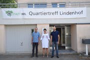 Von links: Felix Baumgartner (Fachstelle Integration), Stadtpräsidentin Susanne Hartmann und Quartiertreffleiter Dominique Tschannen. (Bild: Claudio Weder)