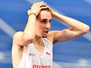 Aus der Traum: Julien Wanders ausgepumpt im Ziel. (Bild: KEYSTONE/WALTER BIERI)