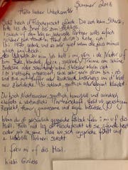 Der Brief ist im Dialekt verfasst. (Bild: Facebook)