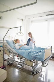 Blick in ein Krankenzimmer des Spitals Wolhusen. (Bild: Symbolbild: Corinne Glanzmann (27. April 2017))