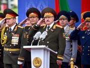 Altkommunistische Jasager-Riege um Präsident Lukaschenko (Mitte) im Juli dieses Jahres in Minsk. (Bild: KEYSTONE/AP POOL AFP/SERGEI GAPON)