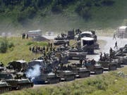 Die russische Armee marschierte im August 2008 im Georgien-Konflikt in die abtrünnige Provinz Südossetien ein. (Bild: KEYSTONE/AP/MUSA SADULAYEV)