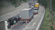 Der Gotthard-Tunnel ist in beiden Richtungen gesperrt. (Bild: TCS Webcam)