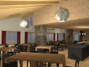 So soll das Restaurant im ehemaligen Schützenhaus Espen in Engelberg künftig aussehen. (Visualisierung: PD)