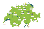 Die Voraussage für Freitag. (Bild: Meteonews)