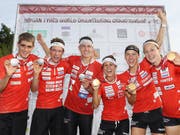 Die Männer mit Silber, die Frauen mit Gold (Bild: KEYSTONE/SWISS ORIENTEERING/REMY STEINEGGER)