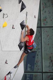 Fabrice Rohner kletterte am Jugend-Europacup im italienischen Bruneck auf Platz zwei. (Bild: PD)