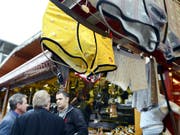 Ausgehängte Unterhosen an der Schweizer Messe für Land- und Milchwirtschaft Olma in St. Gallen 2012. (Bild: KEYSTONE/WALTER BIERI)