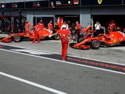 Kimi Räikkönen und Sebastian Vettel stehen in Monza in der ersten Reihe (Bild: KEYSTONE/AP/LUCA BRUNO)