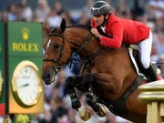 Steve Guerdat verpasste mit Hannah nach einem verpatzten zweiten Umgang eine bessere Klassierung am Grand Prix von Calgary (Bild: KEYSTONE/EPA/SASCHA STEINBACH)